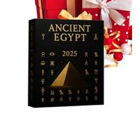 Calendrier de l'Avent 2025 en acrylique 2D pour le compte à rebours, 24 jours, décoration d'Egypte 2025, pour salon, bibliothèque, lieu de travail, intérieur du véhicule