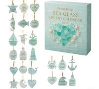 Calendrier de l'Avent 2025 en verre de mer pour l'amitié avec 24 compartiments pour compte à rebours pour une utilisation festive et la décoration de la maison (1)