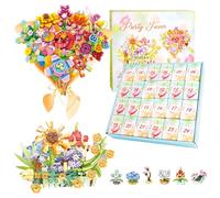 Calendrier de l'avent 2025 Enfant, Blocs de Construction de Succulents et Bouquets, Calendriers de l'avent Adulte & Enfants, Jouet Cadeau de Noel pour Kinder Garcon Fille Cadeaux Fêtes Décoration