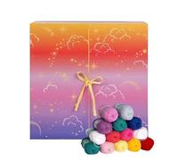 Calendrier de l'Avent 2025 - Fil de Noël - 25 jours de bricolage - Kit de crochet - Tricot - Calendrier de l'Avent - Pour femmes, mères, amateurs, projets d'hiver - Bricolage quotidien - Décoration