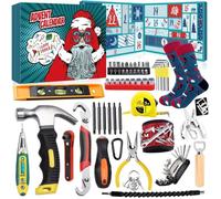 Calendrier de l'Avent 2025 Homme Calendrier de l'Avent Homme Outils, Cadeaux Noel - Outil Multifonction pour Papa Grand-Père Petit