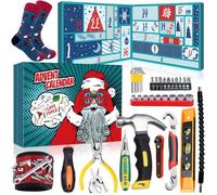 Calendrier de l'Avent 2025 Homme Calendrier de l'Avent Homme Outils, Outil Multifonction pour Papa Grand-Père Petit Ami Neveu