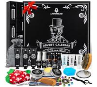 Calendrier de l'Avent 2025 Homme, Lionmane Kit Barbe, Coffret Cadeau de Noël 24pcs pour les Soins de Barbe, Cheveux, Visage et Corps, Kit de Soins de la peau pour Homme, Calendrier de l'avent Beauté