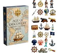 Calendrier de l'Avent 2025 « L'Âge des Découvertes », Édition Collector, Coffret de 24 Objets Maritimes Uniques, Calendrier de l'Avent 24 Jours sur le thème de la mer (1pc)