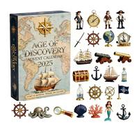 Calendrier de l'Avent 2025 « L'Âge des Grandes Découvertes » Édition Collector, 24 jours, avec décorations souvenirs sur le thème de l'aventure, pour les passionnés d'histoire (1pc)