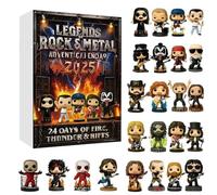 Calendrier de l'Avent 2025 Legends of Rock and Roll Metal Music - Calendrier de compte à rebours de 24 jours - Cadeau de Noël pour les fans de groupe de hard rock