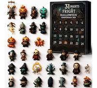 Calendrier de l'Avent 2025 Nights of Fright pour Halloween, 24 figurines surprises, compte à rebours pour enfants, cadeaux d'Halloween, calendrier de l'Avent Mystery Toy