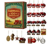Calendrier de l'Avent 2025 pour 100e anniversaire de mariage, calendrier de Noël de 24 jours, cadeau pour les agriculteurs, les amateurs d'agriculture