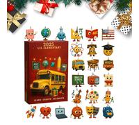 Calendrier de l'Avent 2025 pour - 2D 24 pièces en acrylique - Décoration de compte à rebours de Noël - Pour fête d'anniversaire de Thanksgiving, maison, chambre à coucher, salon, salle de