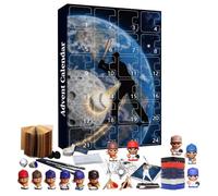Calendrier de l'Avent 2025 pour adolescents et hommes, 3D, 24 jours, ensemble acrylique sur le thème du baseball, calendrier de l'Avent pour compter les jours jusqu'à Noël, pour les joueurs (Noir,1)