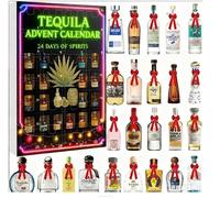 Calendrier de l'Avent 2025 pour adultes, 24 jours d'alcool acrylique, calendrier de l'Avent de Noël, un voyage quotidien de dégustation sans alcool à travers le déverrouillage des saveurs du monde du