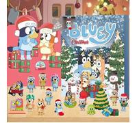 Calendrier de l'Avent 2025 pour Enfants,Calendrier de l'Avent Bluey Chien Enfants, 24 Pièces, Compte à Rebours Jusqu'à