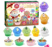 Calendrier de l'Avent 2025 pour Garçons et Filles, Kit de Slime Faire Soi-même, Cadeau de Noël pour Enfants de 5, 6, 7, 8, 9, 10, 11, 12 et 13 ans