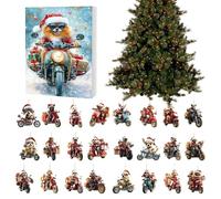 Calendrier de l'Avent 2025 pour les amoureux des chiens | Décoration de vacances 2D en acrylique 2D pour les fêtes de fin d'année, arbre de Noël, voiture, mur, fenêtre, cheminée, et adultes