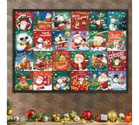 Calendrier de l'Avent 2025 | Puzzle de 24 Jours pour Compter Jusqu'à Noël | Jouet Interactif Amusant pour Voyages Scolaires ou Routiers | Activité Saisonnière Familiale