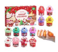 Calendrier De L'Avent 2025 - Set de 24 Jouets Slime de Noël,2025 Jouets Drôles De Charme Sludge Pour Tout-Petits Adolescents Filles Garçons Cadeaux De Fête Festival