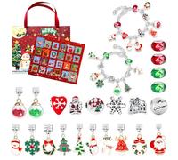 Calendrier de l'avent 2025, SilverChry Pétillant Calendrier de l'avent Enfant, Bijoux, Beauté, Cadeaux Uniques pour Filles (Rouge)