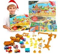 Calendrier de L'avent 2025 Voiture Calendrier de L'avent Enfant Garcon 2 3 4 5 6 7 8 9 Ans Petite Voiture Tracteurs Camions Chantier de Construction Cadeau Noel Garcon Fille Fils Frère Neveu