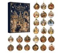 Calendrier de l'Avent 2026 24 Jours Scène Enneigée Déco Acrylique 2D | Calendrier de l'Avent Décoratif de Noël pour Maison, Sapin, Fenêtre, Mur, Cheminée, Rétroviseur, Guirlande, Fête