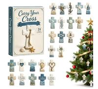 Calendrier de l'Avent 2026 avec compte à rebours de Noël pendentif plate 2D | Ornements de Miniatures de la Foi en Acrylique à Collectionner pour Enfant Salon Chambre Bureau