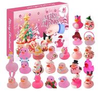 Calendrier De L'avent 2026, Compte À Rebours De Noël De 24 Jours Avec 24 Pièces Canards En Caoutchouc Bain Amusants En Forme De Canard Figurines Pour Enfant Noël Cadeaux Fêtes Décoration