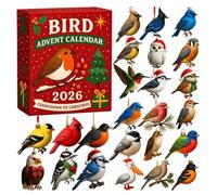 Calendrier de l'Avent 2026 en forme de chouette, calendrier de Noël de 24 | Calendrier de l'Avent 2026 en forme d'oiseau mignon pour adulte, figurine de chouettes fantaisie cadeau pour arbre, bureau
