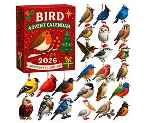 Calendrier de l'Avent 2026 en forme de chouette, calendrier de Noël de 24 | Calendrier de l'Avent 2026 en forme d'oiseau mignon pour adulte, figurine de chouettes fantaisie cadeau pour arbre, bureau