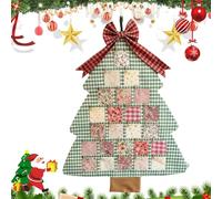 Calendrier De L'Avent 2026 En Tissu Pour Sapin De Noël - Calendrier De L'Avent Suspendu Fait Main En Patchwork Avec 24 Pochettes, Motif Sapin De Noël En Coton Pour Le Salon Et La Chambre (1Pcs)