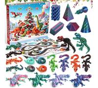 Calendrier de l'Avent 2026 Enfant 3D Jouets Dragons Dinosaures 24 Jours de Surprises Imprimés en 3D avec Jouet Animal imprimé en 3D