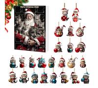 Calendrier de l'Avent 2026 Faveurs Chat Noël en Acrylique 2D
