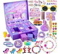 Calendrier de l'Avent 2026 pour fille, calendrier de Noël 24 jours, compte à rebours de Noël, cadeau licorne pour enfants, filles, accessoires de cheveux, pinces à cheveux, bracelets, portefeuille