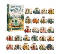 Calendrier de l'Avent 2026 pour véhicule Build the Fleet Collection Calendrier de compte à rebours de Noël de 24 jours avec 24 mini décorations de véhicules, pompiers, agriculture, construction