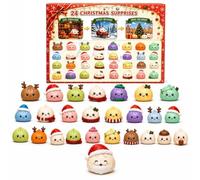 Calendrier de l'Avent 2026 Squishy Mystère pour Noël, A | Matériau TPR Lavable, 24 Jours de Calme, Expérience Sensorielle, Cadeau pour Noël
