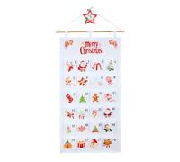 Calendrier de l'Avent, 24 Calendrier De l'Avent à Remplir en Remplir, DIY Calendrier de L'Avent Tissu, pour Murales Fenêtre Porte Décorations de Noël, Calendrier Suspendu