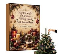 Calendrier de l'Avent 24 Jours 24 Jours Scène Enneigée Déco Acrylique 2D | Calendrier de Compte à Rebours de Noël pour Maison, Sapin, Fenêtre, Mur, Cheminée, Rétroviseur, Guirlande, Fête