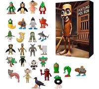 Calendrier de l'Avent 24 Jours, TungTung Sahur Figurine, Compte à Rebours de Halloween/Noël, Animaux Drôle en Silicone 3D, Boîte Surprise, Mini Figurines Brainrot Italien, Cadeau de Collection (C)