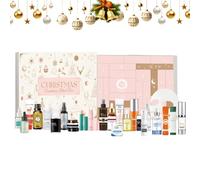 Calendrier de l'Avent, 24 petites portes avec produits de beauté pour la période de Noël, kit de soin pour la peau, voyage et bien-être pour femmes et filles