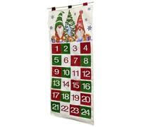 Calendrier De L'Avent 24 Pochettes Tissu Doux Grand Format Pliable Et
