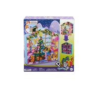 Calendrier de l'avent 24 surprises Polly Pocket - Coffret Maison, Poupees, Voiture, Accessoires - Fille - Set Noel 2024 + Carte