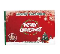 Calendrier de l'Avent, 24pcs Christmas Advent Calendar pour 14+ mélanges et chaussettes de match 2024 avec des motifs festival Unisexe pour porter la décoration, les enfants