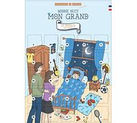 Calendrier de l'Avent 25 Bisous Garçon | Format A3 avec Crochet, 25 Bisous du soir, tendre & humoristique, A partager avec Papa & Maman, Sans Chocolat ni Objet