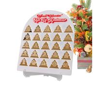 Calendrier de l'Avent - 25 jours compte à rebours pour centre de table, décoration de table de Noël en acrylique - Pour adultes, salon, chambre, étagère, fête, exposition hiver