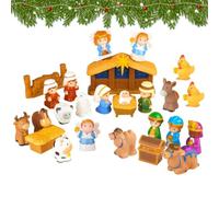 Calendrier de l'Avent 25 jours de mini figurines de crèche drôles, | Calendrier de l'Avent Décor de Noël pour les Fêtes pour , garçons, filles, , bureau à domicile,