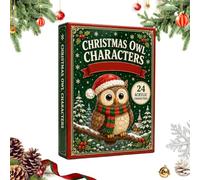 Calendrier de l'Avent 2D 24 Jours Chouette Calendrier de Noël 24 Jours