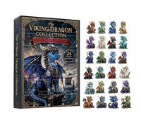 Calendrier de l'Avent 2D en acrylique avec compte à rebours de Noël | Ornements de dragon, compte à rebours de 24 jours pour poignée de porte, branches, intérieur, cheminée, étagère