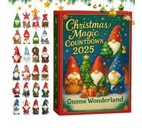 Calendrier de l'Avent 2D en acrylique avec pendentifs mignons en métal | Calendrier de Noël avec breloques en forme d'arbre pour garçons et filles, bureau, entrée, étagère, fenêtre, couronne de fête