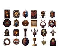 Calendrier de l'Avent 2D en acrylique pour fête - Calendrier de l'Avent 24 jours de la Renaissance Sainte Famille pour - Pour les décorations - Développement amusant - Pour, famille