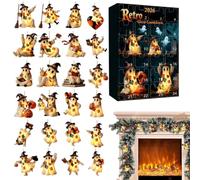 Calendrier de l'Avent 2D plat à collectionner avec pendentifs décoratifs