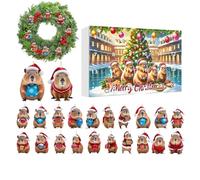 Calendrier De L'Avent, 2D Plat En Acrylique Mignon Et Amusant, 24 Jours Avec Arbres, Miroirs Et Décorations, pour Murs Arbres Maison Fête Saison des Fêtes Amateurs Amis Famille Enthousiastes