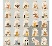 Calendrier de l'Avent à faire soi-même, 25 images hivernales à repasser, en option avec des sacs en coton petits, grands ou mélangés, calendrier de Noël créatif à remplir, Noël, Noël, cadeau